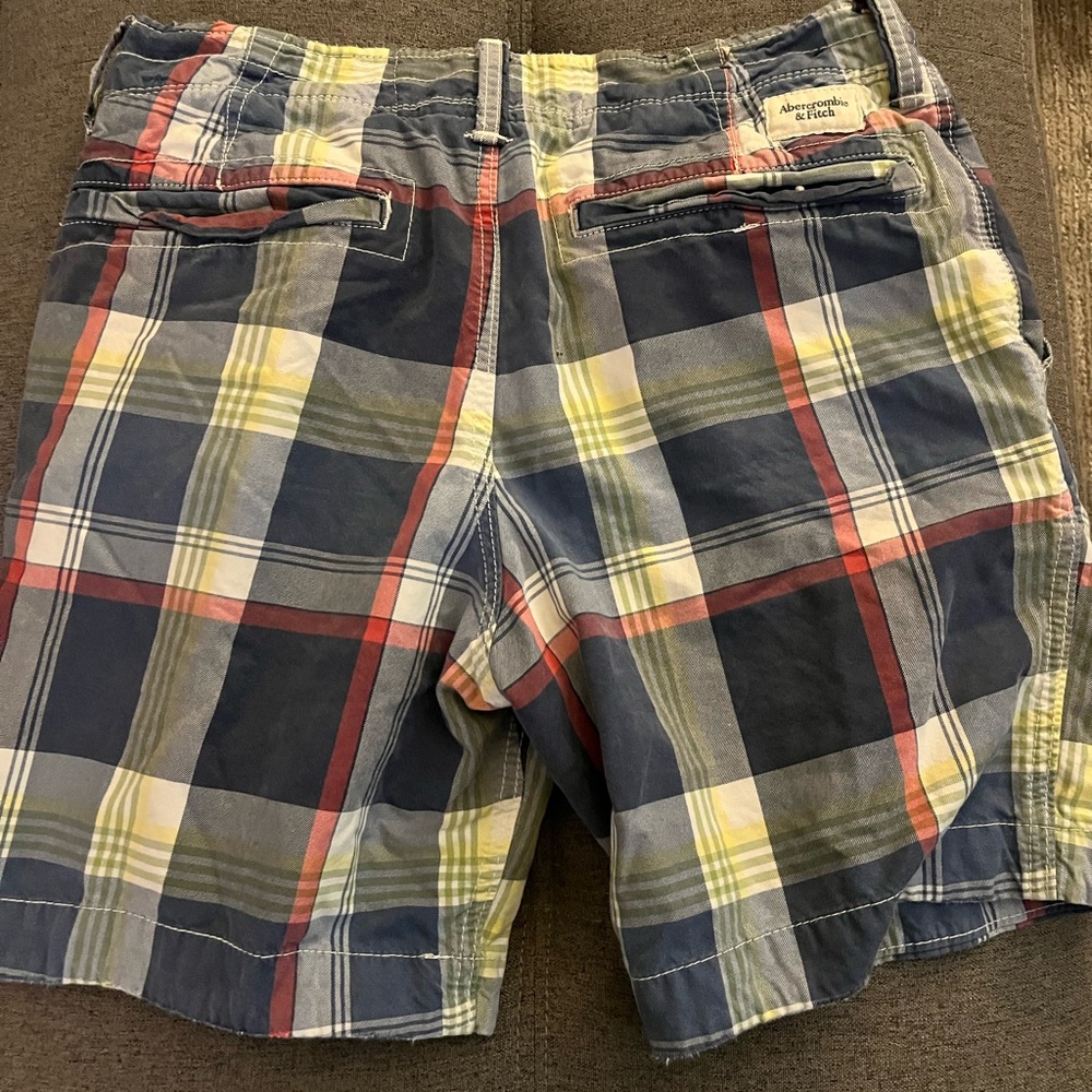 Abercrombie & Fitch vintage plaid cotton shorts mens 31